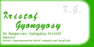 kristof gyongyosy business card