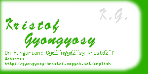 kristof gyongyosy business card